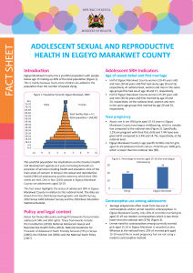Adolescent Sexual and Reproductive Health in Elgeyo Marakwet County ...