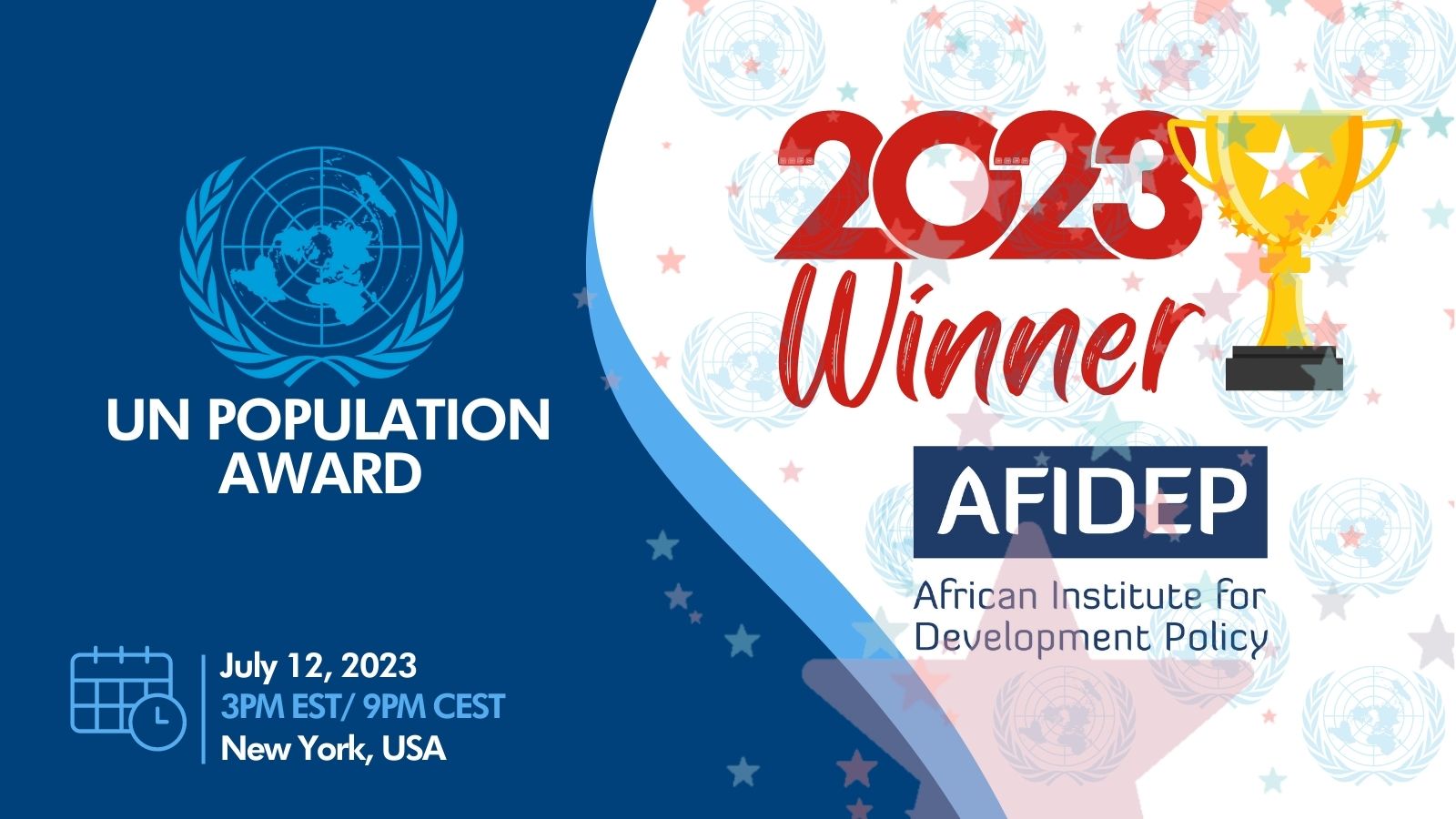 AFIDEP wins the 2023 UN Population Award African Institute for